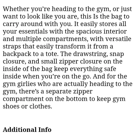 Beyond Yoga Convertible Tote Backpack Gym Bag in Birch - Picture 7 of 8